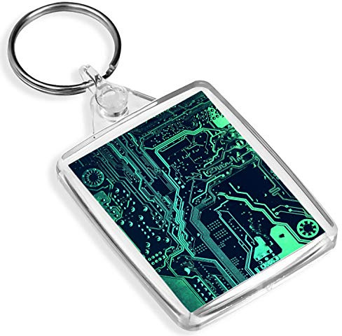 Porte-clés puce d'ordinateur – IP02 – Carte mère Technicien Circuit imprimé #16892, multicolore, M