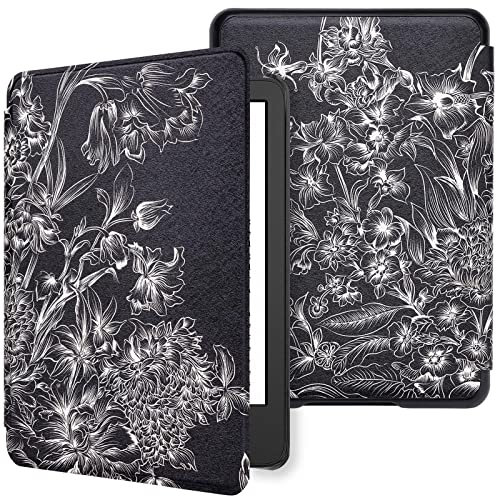 WALNEW Hülle für 6 Zoll Neu Kindle 11. Generation 2024/2022 e-Reader (Modell Nr. C2V2L3), PU Leder Schutzhülle Tasche mit Auto Schlaf/Wach Smart Cover