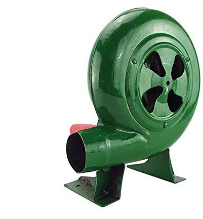 Tragbare Handkurbel zum Grillen Blasebalg, Grillventilator SY-Heat Handbaubläse FAN Grill Feuerzeuge Kohlefeuerzeug FAN-grün, 350W