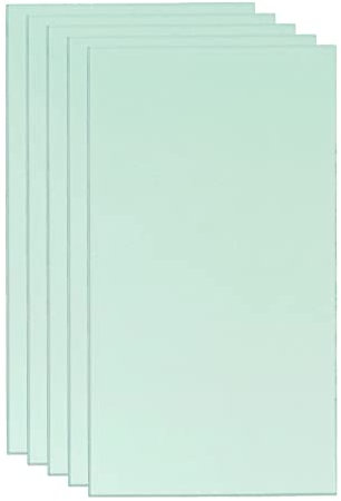 sourcing map 5pcs Welding Helmet Inner Cover Lens 3.94x2.36x0.04 for Darkening Welding Filter Protective Lens Replacement, Clear