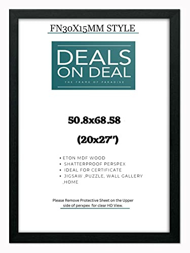 DEALS ON DEAL Modern style 20x27 Picture Frame | Poster frame Jigsaw Puzzle (50.8x68.58 cm) MDF Acrylic, Wood frame Plexiglass | for Weddings Anniversary Memories Movie Artwork Posters Paintings