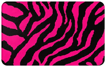 Zebra tiger leopard rosa mjuk fluffig sovrumsmatta matta 50 x 80 cm lurviga luddiga mattor för sovrum barnrum, tjocka mattor för vardagsrum kök