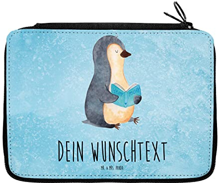 Mr. & Mrs. Panda PersonalisierteS Federmäppchen Pinguin Buch - Personalisierte Geschenke, Federmappe personalisiert, Nichtstun, Ferien, Urlaub, Mäppchen, Stifte Etui
