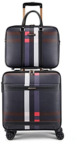 GOTYKE Laptoptasche mit Rollen, Priorität, Boarding, genehmigt, rollend, gepolsterte Laptoptasche, 4 Räder, Übernachtungstrolley, Business-Handkabine, Gepäckkoffer (Farbe: I, Größe: 39 x 20 x 46 cm)