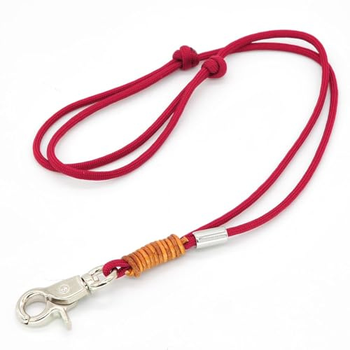 KENSONS for dogs PFEIFENBAND | Bordeaux | verstellbar | Umhängeband mit kleinem Karabiner für Hundepfeife oder Schlüssel | Schlüsselband | Keychain | handgefertigt