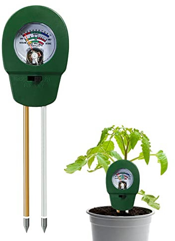 Feuchtigkeitsmesser für Pflanzen | Bodenfeuchtemesser | Feuchtigkeitsmesser Hygrometer für Blumentopf | 3-in-1 pH-Tester für Bodensensor/Solarlicht – Gartenwerkzeug für Innen und Außen