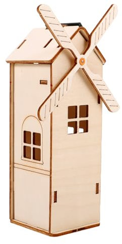 1set Kit Di Mulino Legno Giocattolo Solare Fai Da Te Esperimenti Scientifici Progetto Educativo Sviluppare Pensiero Indipendente Scienza