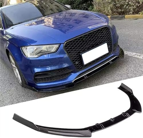 JLQFYWL Spoiler Avant pour Audi A3 S3 8V 2014-2016, Becquet Pare-Chocs, Lame Avant, Accessoire Voiture, Noir