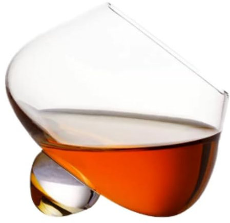 Bicchieri Whisky, Senza Stelo Degustazione Vetro Inclinati, Rum Cognac Vino Cristallo Rotanti, Liquore Brandy Cocktail Tumbler Grappa Bicchiere Personalizzato Regalo