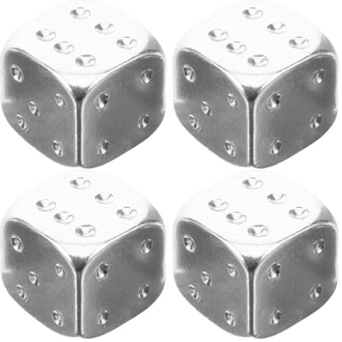 CHILDWEET 4 Stücke Metall Würfel Stil Ventil Kappe Auto Ventil Stem Caps Reifen Leck-Design