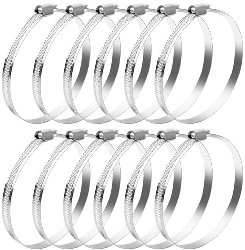 YFLeomry 12 Stück Schlauchschelle Edelstahl 70-90mm | Hochwertige Schlauchschellen Set aus Rostfreiem Stahl, Universelle Schlauchklemmen für Wasser, Luft, Kraftstoffschläuche