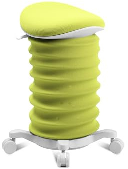 TOPSTAR Sitness 4D mit Rollen - AGR-Zertifiziert Dynamischer Sitzhocker Papyrus - apfelgrün Stoff HI4, ergonomischer Bürohocker - höhenverstellbar - stärkt den Rücken - entlastet die Bandscheiben | Made in Germany | Ergonomisch | Bürohocker, Rollhocker | höhenverstellbar | Geprüfte Sicherheit nach GS-Intertek