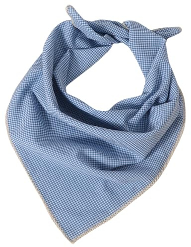 GWAWG Trachtentuch Damen Rot Blau Kariert 70x70 cm Baumwoll Halstuch Kopftuch Armtuch für Dirndl Outfit Trachtenmode Oktoberfest Karneval Oktoberfest Trachten Accessoires für Damen Herren (Blau)