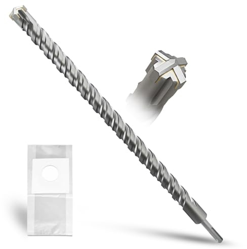 METOTY SDS Plus Bohrer 25mmx500mm, Hammerbohrer, Betonbohrer,Für Stein, Beton, Naturstein, Ziegelmauer