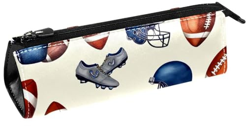 VAPOKF American Football Sport Helmets Shoes Pen Bag Stationery Pouch Pencil Bag Cosmetic Pouch Bag Compact Zipper Bag