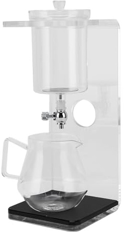 Kuuleyn Cold Brew Tea Dripper, Ice Cold Brew Pitcher Kitchen Multifunctional Glass Colding Brewing Drip Tower Water Pot with Accessories for Blossom Green Tea 5.5x5.9x14.2in