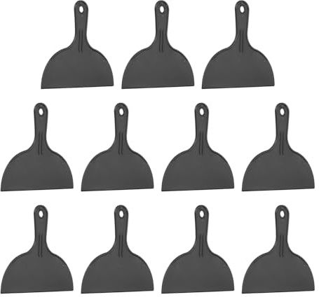 sourcing map 10 espátulas de plástico flexible de 8 pulgadas de ancho, herramienta de raspador de pintura para pegar paneles de yeso, esparcir pintura, arañazos en la pared, color negro