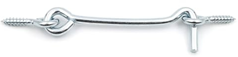 Design61 Lot de 2 crochets anti-tempête avec œillet de 40 mm galvanisés pour fenêtre, porte, porte, porte, ferrures