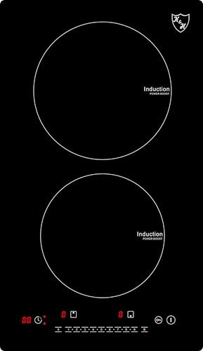 K&H Induktionskochfeld Domino VIN-3420 [2 ZONEN] - Mobile Induktionskochplatte - Induktionsherdplatte Doppelt - Kochfeld Induktion mit Stecker, Autark & Tragbar - 3400 Watt - 17 Leistungsstufen
