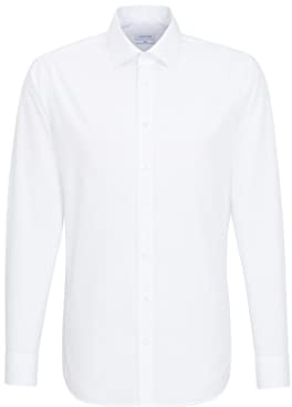 Seidensticker Business Hemd Slim Fit Bügelfrei Kent Langarm, Camicia Uomo, Bianco (Weiß), 38