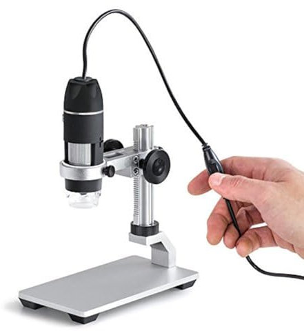 KERN Optics USB Digital-Mikroskop, Schienenständer, Silber/Schwarz, 2 MP, CMOS 1/3.2, USB 2.0