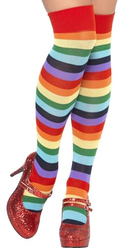 Smiffys Chaussettes de clown, montantes, multi couleurs Halloween