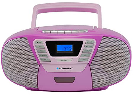 BLAUPUNKT CD Player Kinder, tragbarer CD-Spieler mit Radio & USB, Boombox mit MP3-Wiedergabe, Kinderradio mit CD Player, tragbarer CD Player Kinder, CD Player tragbar für Kinderzimmer & Reisen