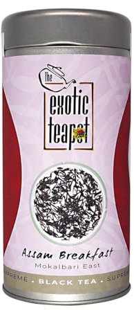 The Exotic Teapot - Supreme Assam Tea, Mokalbari East, FTGFOP1, Loose Leaf Black Tea, 150g Tin