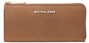 Michael Kors Jet Set Travel - Portafoglio in pelle con cerniera a tre quarti, Bagagli, L, frizione