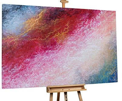 KunstLoft® XXL Gemälde 'Kaizen' 180x120cm | original handgemalte Bilder | Abstrakt Meer Farben Bunt | Leinwand-Bild Ölgemälde einteilig groß | Modernes Kunst Ölbild