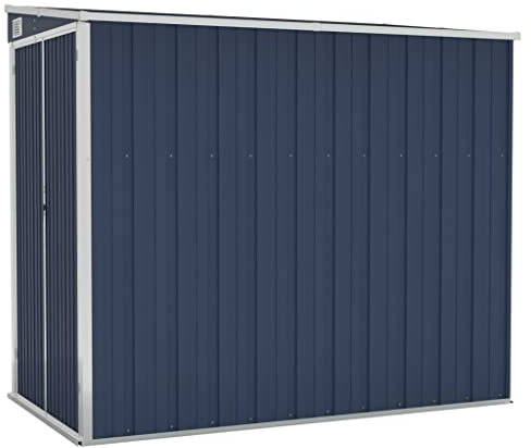 vidaXL Capanno da Giardino a Parete Antracite 118x194x178 cm Acciaio