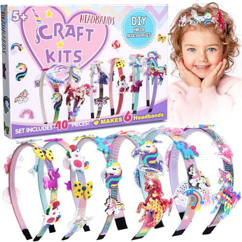 CITSKY Unicorn Gifts for Girls - Craft Kits for Kids 5-12 | Gifts for 5 6 7 8 Year Old Girls | Hair Accessories Making Set | that Allows to Make Their Own Unique DIY Unicorn Toys Hair Accessories