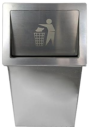 LYXXW Papelera Armario 15L Papelera de Pared para Cocina Papelera Colgante con Tapa Papelera Empotrada para Cocina, Baño, Dormitorio, Bajo Fregadero,Rectangular