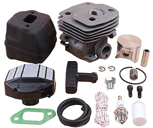 Pièces de rechange pour outils électriques d'extér Pièces de rechange à la tronçonnage 47mm Cylindre Piston Port Suffleur de silencieux Kit de filtre à air for 357 35 7XP 359 Pièces de reconstruction
