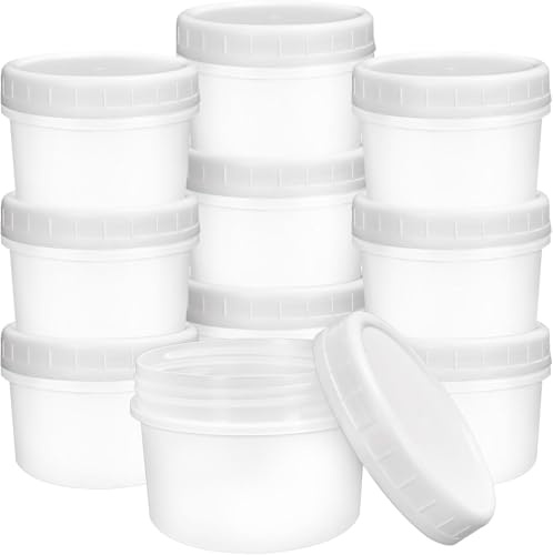 LATERN 20 Piezas Contenedores de Alimentos Pequeños, 5oz /160ml Tazones de Plástico Reutilizables Apilables Delicatessen con Tapas a Fugas Prueba, Aptos para Lavavajillas, Microondas y Congelador
