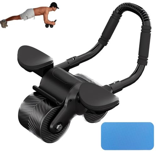 AouiSton Ab Roller, Rebound bauchroller, Automatisch rebound bauchtrain, Bauchroller mit rebound mit Kniematte, zum training der coremaster, Bauchmuskeltrainer für Reisen und Hause