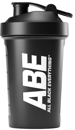 Applied Nutrition ABE All Black Everything Protein Shaker - Sports Supplements Shaker Bottle, Durable & Lightweight (400ml)