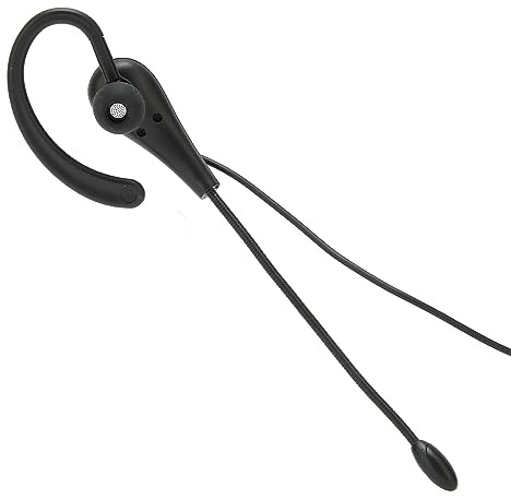 Mono Earbud Single Ear Call Center Headset Ears Hook 3,5 mm Wiredo Ne Ears headset med Mic Ear Buds med Cord kundservice med mikrofon för bärbara mobiltelefoner