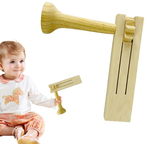Tyinerc Crécelle En Bois,Instrument Musical Éducatif pour | Matraca Traditionnelle,Pour Matchs de Football Cérémonies et Amateurs de Musique