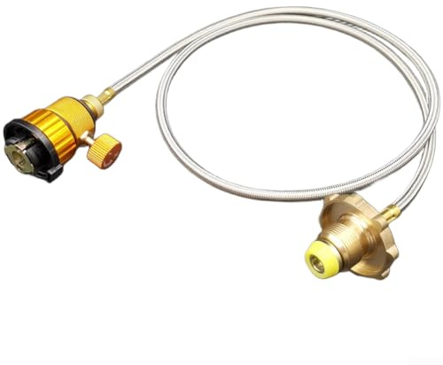 Tubo adaptador de GLP para exteriores para sistemas de combustible de Taiwán con enchufe de cobre y malla de acero inoxidable 304 diseñada para una transferencia eficiente de recipiente plano (válvula