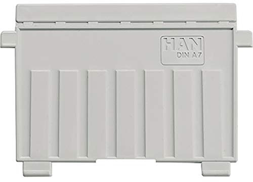 HAN Stützplatte DIN A7 quer, für HAN Karteitröge und Karteikästen, Lernkartei, Lernbox, 5er Packung, 9027-11, lichtgrau