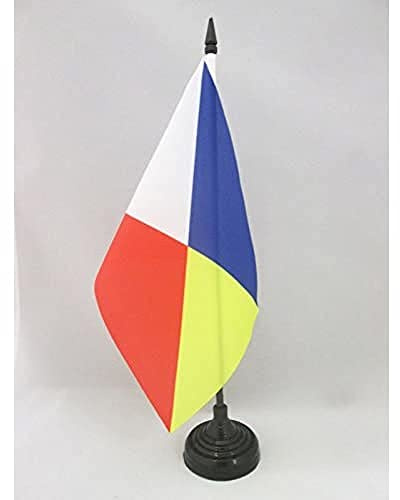 AZ FLAG Drapeau de Table Mayas 21x14 cm Maya Polyester 100D Socle Plastique | Usage intérieur Drapeau de bureau finition cousue et bords renforcés avec mât en plastique et socle en plastique