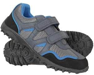 Mountain Warehouse Mars Kids Non Marking Shoes - Lightweight, Breathable, Comfortable, Hook & Loop Straps, Boys & Girls – for Spring Summer & Outdoors Navy Junior Shoe Size 2