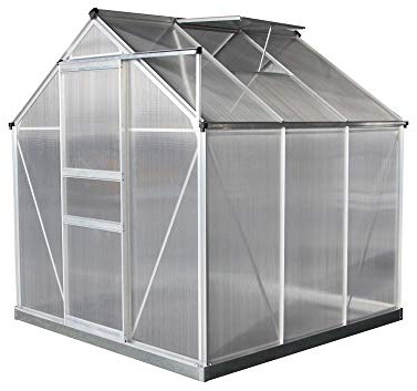 WESTMANN Gewächshaus Flora 66 Aluminium 192x192x201 cm Silber Treibhaus
