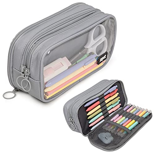 ZIPIT Half & Half Federmäppchen, Großes Mäppchen für Schule und Büro, Etui mit Organizer