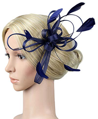 Damenhut Vintage Fascinator Hut Damen Haarschmuck Hochzeit Elegant Headwear Karneval Bankett Hut Blume Hochzeitszubehör Cocktail Haarreif Fasching Kopfschmuck Party Haar Clip Mädchen Haarsband