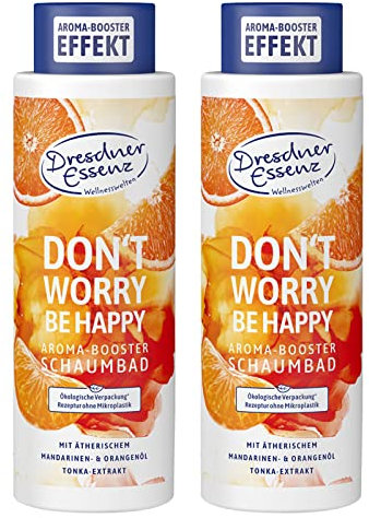 2er Pack Dresdner Essenz Schaumbad Don´t Worry, Be Happy 2 x 500 ml Badezusatz vegan