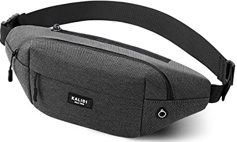 KALIDI Unisex Bauchtasche Gürteltasche Herren Kinder Hüfttaschen Groß 3 Fächer Brusttasche Bumbags Wasserdicht Outdoor Sport Reise Laufen Schule Fahrrad Fanny Pack für Damen Jungen Teenager Student