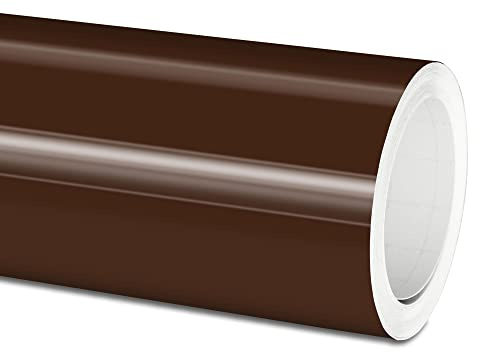 Actinium® Plotterfolie (12€/qm) 751c 803 Schokoladenbraun Glanz 5m x 126cm High Performance Cast Folie, gegossene Selbstklebende Autofolie glänzend