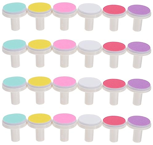 SOLUSTRE 24 St Slipande huvud nagelfil kuddar trimmer utbyte elektrisk nagellack pad nagelklippare nail clipper nagelsats småbarn tandborste nageltrimmer för småbarn halloween
